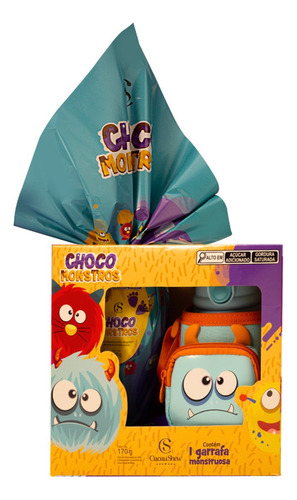 Ovo Páscoa Chocomontro Cacau Show Garrafa Termica Infantil