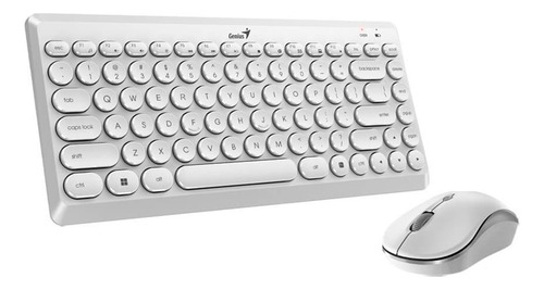Teclado Genius+mouse Luxemate Q8000 Tkl Wireless Usb Sp Whit