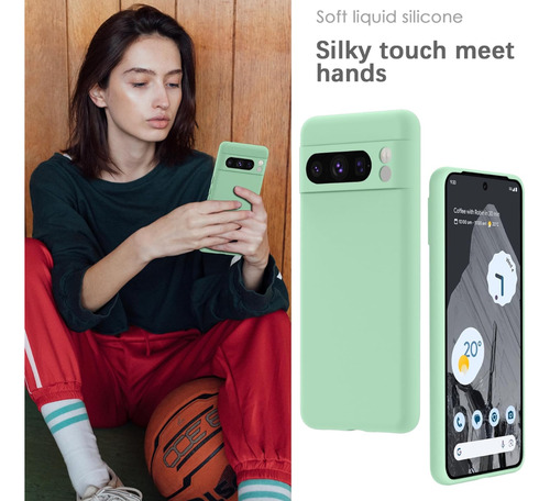 Estuche Case Protector Silicon Para Google Pixel 8 Pro Green