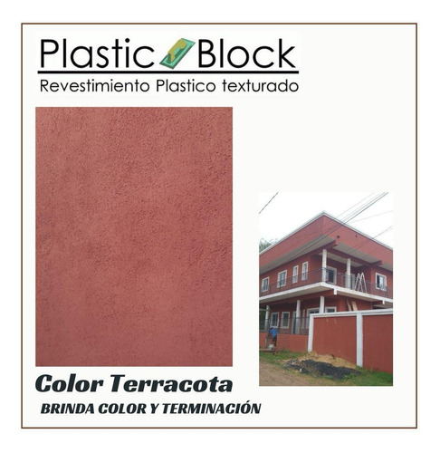 Revestimientos 15kg Texturados Plastíc Block Rodillo Terracota