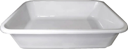 Batea Plástica Carnicera Blanca 38x28x8cm Pack X 6 Unidades