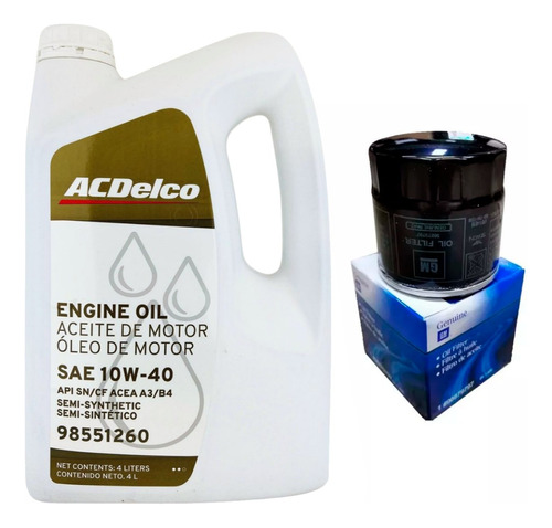 Kit Filtro Original + Aceite Chevrolet Aveo 2009 A 2016