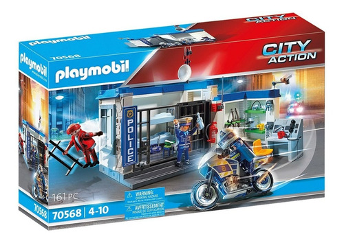 Cenário Playmobil City Action 2553 Fuga Da Prisão 161 Peças Sunny