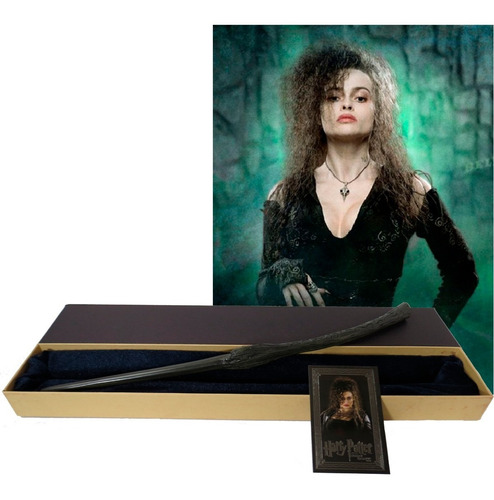 Varita Curva De Bellatrix  Con Caja + Tarjeta - Harry Potter