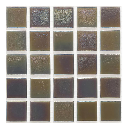 Urbn - Mosaico De Vidrio Iridiscente Contemporáneo De Color 