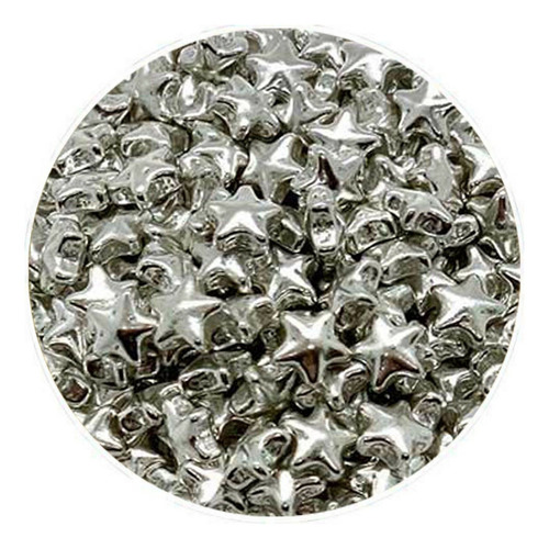 Sprinkles Navidad Estrellas Plata 1cm Importadas 100grs
