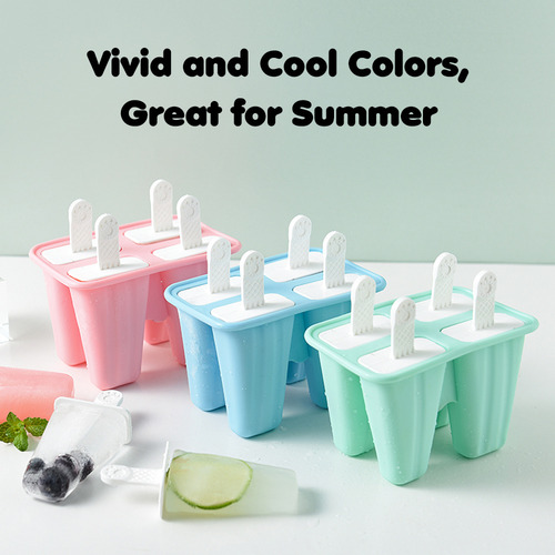. Ice Pop S De Silicona Reutilizable Con Bastones Para