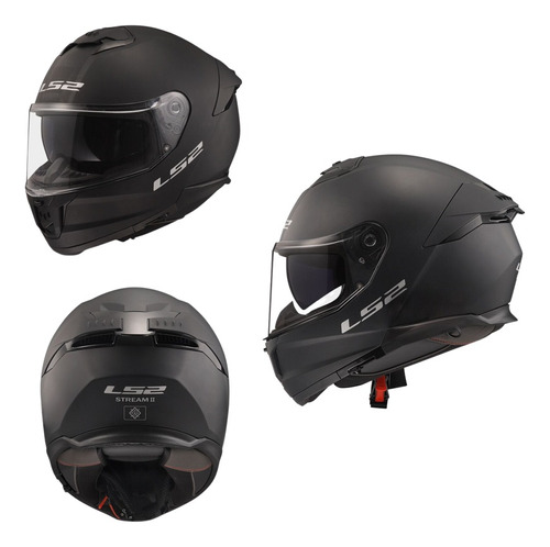 Casco Moto Integral Ls2 Stream 2 Ff808 Solid Ece 2206