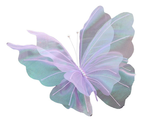 Mariposa Artificial De Hilo De Seda, Malla De Violeta