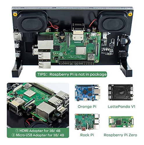 Disco De Monitor Raspberry Pi Con Pantalla Táctil Ips Lcd Ho