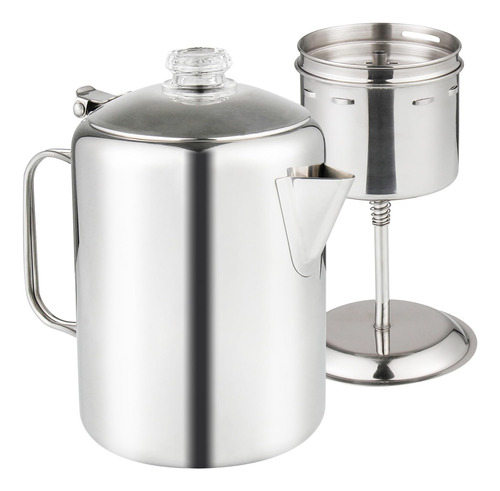 Apoxcon Percolator - Cafetera De Acero Inoxidable Con Perill