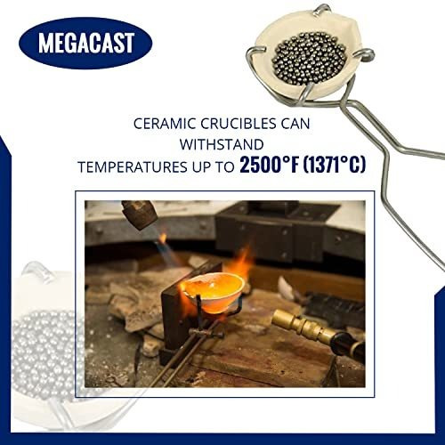 Juego De 2 Tazas Megacast Para Crisol De Cerámica Fundida, T