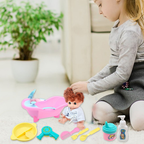 Set De Baño Para Muñecas Esmaltadas I, Casa De Juegos Para N