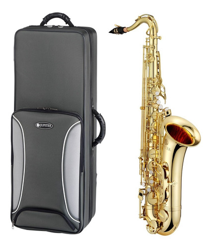 Saxofone Tenor Jupiter Dourado Serie 500 Jts500q - Completo
