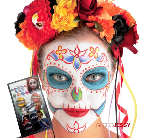 Imagen 6 de 8 de Maquillaje Pintura Cara Set X 6 Unidad Niños Adultos