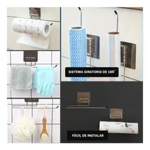 Comprar Pack2 Organizador De Papel Cocina De Acero Y+papel De Regalo