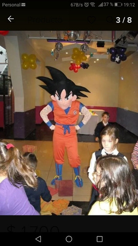 Disfraz Goku Dragon Ball Z Adulto Cabezón Alquiler Por 24 Hs (Usado)