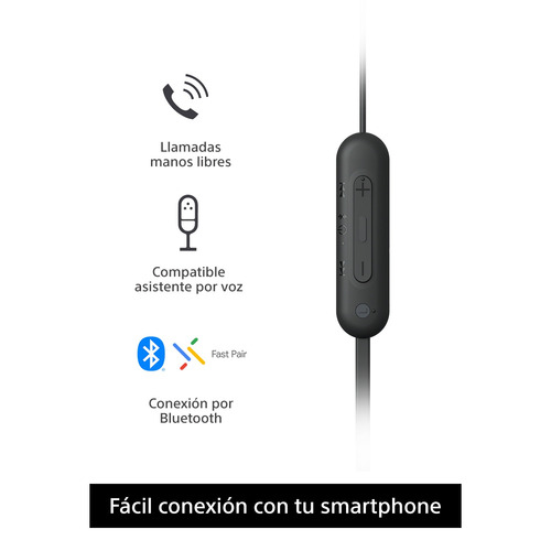 Imagen 5 de 6 de Audífonos inalámbricos Sony WI-C100 YY2957 negro