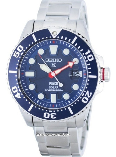 Relógio Seiko Padi Sne435 Solar Dive Edição Especial Azul