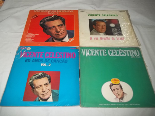 Lp Vinil - Vicente Celestino - 4 Discos