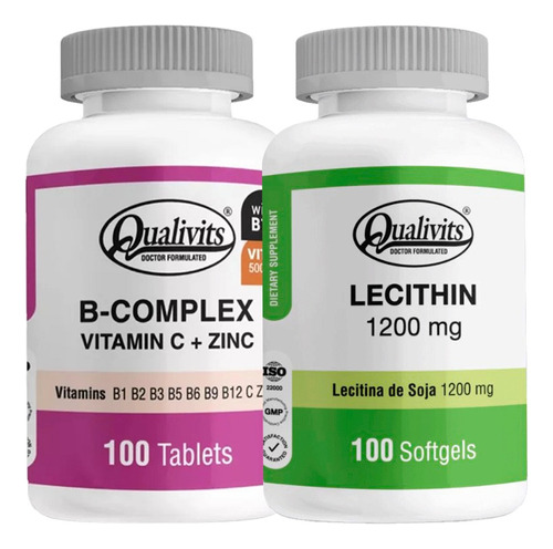 B Complex, Zinc, Vitamina C + Lecitina De Soja Qualivits