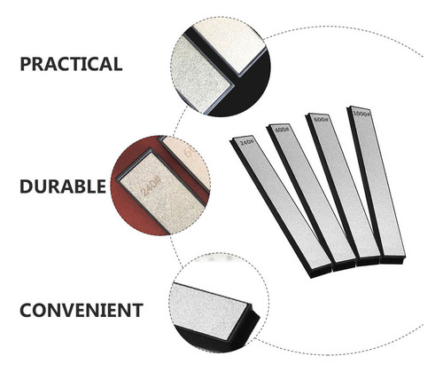 Diamond Whetstone De Alta Calidad, 4 Unidades