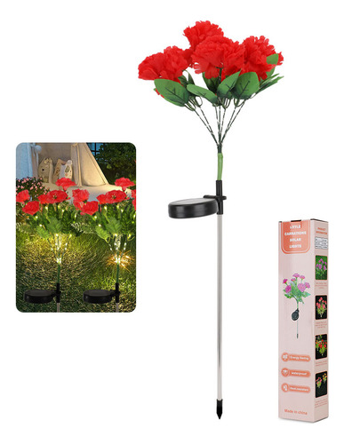 Lampara Solar Flores Luces De Jardín Paisaje Lámpara