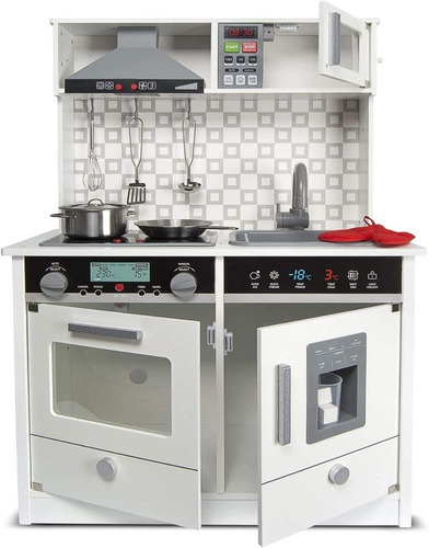 Imagen 3 de 8 de Cocina De Madera Con Luz Sonido Y Accesorios Para Niñas 94cm