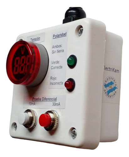 Probador Tester De Polaridad, Tension, Tierra Y Disyuntor