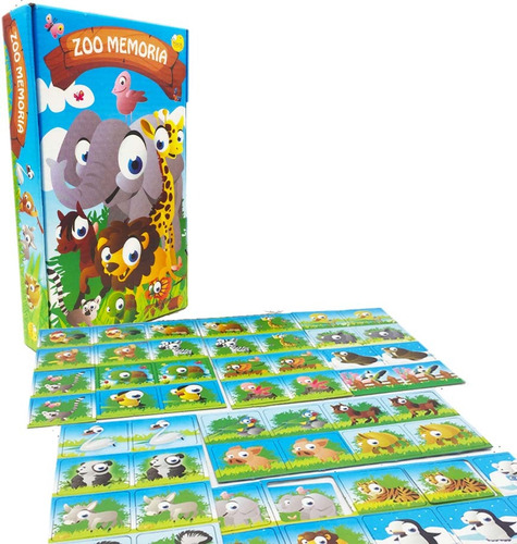 Juego De Memoria Con Animales Zoo Memoria Infantil