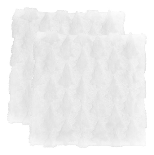 Merryhapy Elegance 2pcs Sofa Cushion Cover White Single Pill