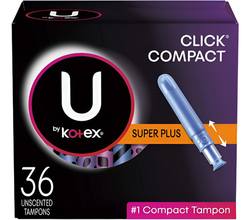 Kotex Click Compactos Tampones, Super Plus Absorbencia U