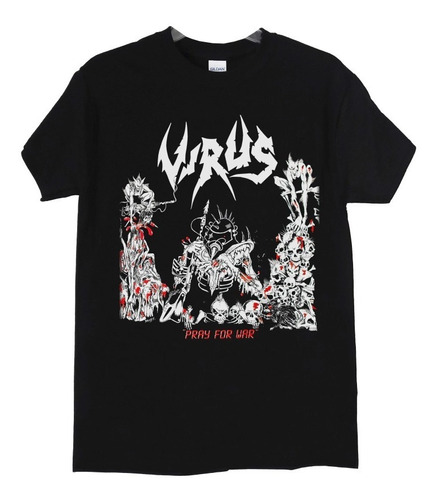 Polera Virus Pray For War Metal Abominatron