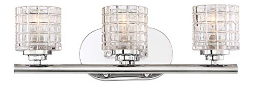 Nuvo Lighting 60/6443 Votive-3 Vanidad De Luz Con Vidrio Tra