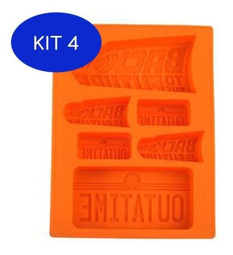 Kit 4 Back To The Future Ii - Silicone Tray - Forma De