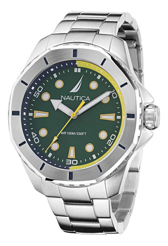 Reloj Para Hombre Nautica Koh May Bay Napkms307 Plateado