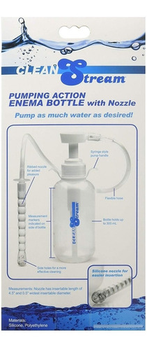 Cleanstream Acción De La Bomba Enema Botella Con Boquilla