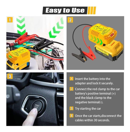 Adaptador Portátil De Partida Para Cabos Automotivos
