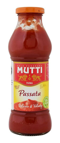 Puré De Tomate Natural Passata Mutti Parma 400 Gr