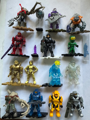 Halo Mega Construx 16 Figuras De Colección: Profeta, Jefe. 16 Halo (Usado)