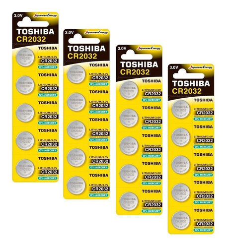 20 Pilhas Bateria Toshiba Cr2032 3v Placa Mãe Balança Dig