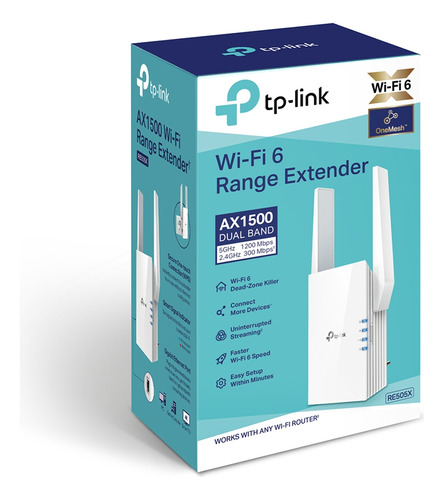 Repetidor Tp-link Ax1500 Wifi 6 Dual Band Gigabit One Mesh