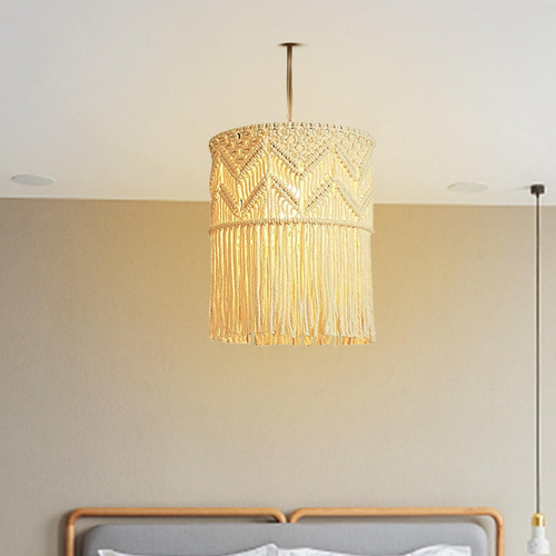 L Lámpara Colgante De Macramé Bohemio