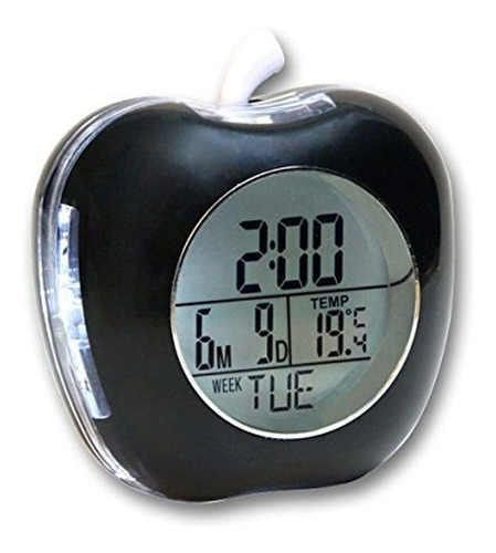 Despertador Parlante En Forma De Manzana Con Temperatura Y C
