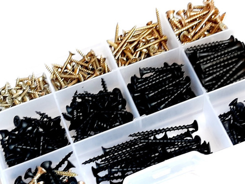 Kit Tornillos Aguja Madera Gavetero Surtido 525 Unid Surtido