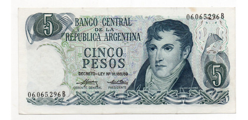 Argentina Billete 5 Pesos Ley Bottero 2330 Ex-