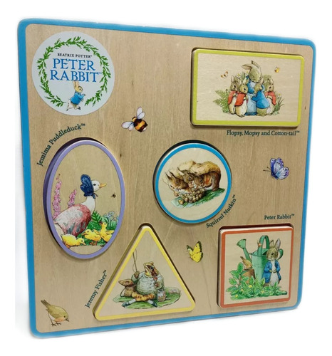 Juego Didáctico Madera Peter Rabbit Original M&s 