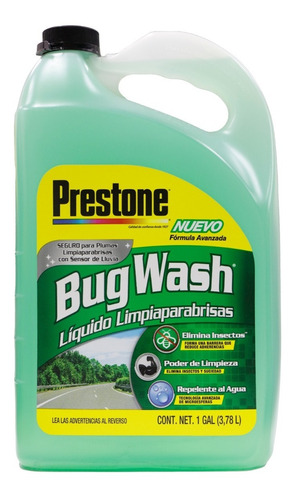 Prestone Bug Wash Líquido Limpiaparabrisas 3.78 L (1 Galón)