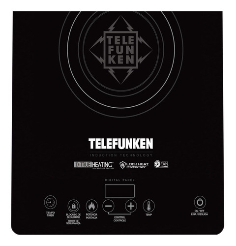 Encimera eléctrica Telefunken TF-AI9000 negra 220V - 240V