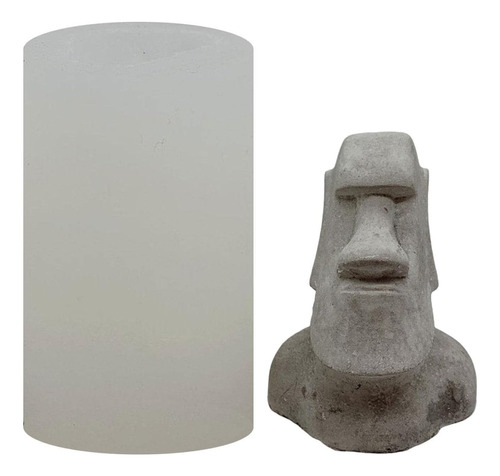 Moai Mold,3d Easter Moai Stone Man Silicone Mold | Diy